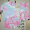 2021 New Mother And Daughter Matching Clothes Spring And Summer Tie-dyed Short Sleeve Clothes In Europe And The United States Leisure Suits