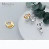 Hoop Huggie Mocanie Classic 925 Sterling Silver Fashion Geometric Three Layer Line Earring For Women Korea Style Fine Jewelry BR1199161