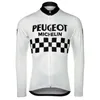 PEUGEOT 2 COULEURS Rétro Hommes Hiver Polaire Thermique Maillots De Cyclisme À Manches Longues Course Vélo Vêtements Maillot Ropa Ciclismo5502981