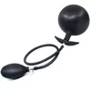 Plugue anal de silicone inflável com contas de metal expansível ânus bola ao ar livre plugues de bunda dilatador vibrador brinquedo sexual para mulheres homens gay9791683