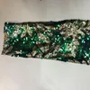 Vintage Groene Lange Mouw Mermaid Pailletten Jurk Sparkly Elegant Plus Size Shiny Party Avond Afrikaanse Lange Jurken voor Dames 200928