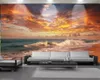 カスタム3D風景の壁紙3D寝室の壁紙見やすい雲海ロマンチックな風景装飾的なシルク3D壁画壁紙