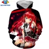 High School DD Zipper 3D Impressão Rias Gremory Anime Sueter Jaqueta Harajuku Desenhos Animados Desenhos Animados Kawaii Camisa sexy Camisa Zip Hoodie T200914