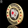 Brisbane Playapl Gold Plated Souvenir Coin Craft Collection Poker Card Guard With Capsule Display9532799
