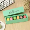 Macaron Box торт коробка Home Made Macaron Шоколад Коробка Бисквит сдоба Box Retail бумажной упаковка 20,3 * 5,3 * 5.3cm LX3204