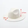 100% Wool Felt Hats White Wide Brim Fedoras For Wedding Party Hat Fedora Hat Women Winter Floppy Sombrero Mujer