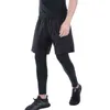 Running Pants Men Shorts and Leggings 2in1 Sportswear Sports Gym Fitness Sport Traning Sportwear för 716048897091