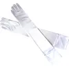 Fünf Finger Handschuhe Satin Frauen Lange Finger Ellenbogen Sonnenschutz Oper Abend Party Prom Kostüm Mode Schwarz Rot Weiß Grau11981