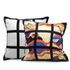 Blank Sublimation Pillow Case Black Grid Heat Transfer Throw Cushion Cover Home Sofa Pillowcases 40*40cm DDA547