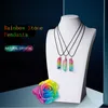 Kvinnors modehalsband Chakra Reiki Healing Stone Crystal Quartz Tree of Life Pendants Pendulum Rainbow Diy Druzy Jewelry GI212D