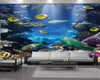 3D hayvan duvar kağıdı 3d duvar kağıdı güzel sualtı mercan ve küçük balık sahne dijital baskı HD dekoratif güzel duvar kağıdı