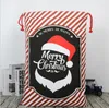 Julpresentväskor Santa Sack DrawString Bag Canvas Santa Sacks Monogrammable Santa Claus Deer Bag Juldekorationer 37 Styles YL06