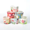 50 stücke Cartoon Cupcake Pappbecher Pergament Nette Cupcake Wrapper Papier Hochzeit Backen Tasse Cupcake Liner VT1634