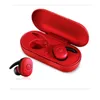Portable DT-1 TWS hörlurar Trådlöst mini öronproppar Bluetooth Earpieces Mobile Stereo Musik Hörlurar Inbyggda Mic Auto Pairing Hörlurar