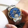 Zegarek na ręce Lige obserwuje męski automatyczny mechaniczny zegarek Wodoodporny Full Steel Business Masculino1