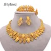 Earrings Necklace Jewelry Sets Dubai Gold Color African Wedding Wife Gifts Party For Women Bracelet Ring Bridal Jewellery Set4387536