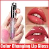 Derol Lip Gloss Moisturizing Nude Transparent Color Temperature Change Lipstick Shimmer Lipgloss Liquid Maquiagem Lip Glaze Makeup