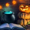 Lampada atomizzatore per streghe di Halloween Decorazione per feste di Halloween vaso satinato per streghe led Illuminazione per macchina della nebbia Cambia colore atmosfera creatore di nebbia