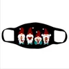 Christmas Face Mask Santa Claus Printing Warm Mouth Cover Washable Reuseable Black Masks Xmas Decoration Party Mouth Covers LSK1325-3