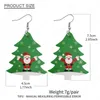 Julörhängen för kvinnor Petal Läder Xmas Teardrop Earring Lätt Handgjorda Drop Earrings Gåva för tjejer Kvinnor