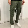 Armée vert hommes pantalons VUJADE CARGO PANTS poche ruban salopette pantalon droit décontracté mode Fitness High Street