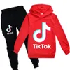 십대 어린이 Tiktok 옷 세트 소년 소녀 후드와 조깅 바지 2 PCS 정장 TIK 토크 트랙 슈트 의상 어린이 314 년 309R4414424