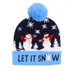 LED -lätt julhatt vinter varm mössa tröja stickad ljus hatt nyår Xmas lysande blinkande stickkickhattar