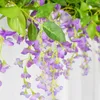 180cm wisteria artificial flores plásticas de seda de seda videira guirlanda hydrangea cordas de casamento arco DIY artesanato parede decoração de suspensão