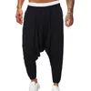 Męskie spodnie męskie luźne spodni mężczyźni solidne harem joggery sporty sportowe fitness swobodny streetwear hip hop spodni szeroka noga