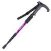 WholeTrekking Poles Alloy Bent Handle Alpenstocks Four Quarter Walking Stick Inner Lock Telescopic Elderly Camping Sticks Han1800450