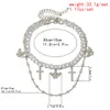 힙합 펑크 술 다층 크로스 여성 목걸이 펜던트 펑크 체인 링크 간단한 파티 바디 쥬얼리 체인 2,020 도매