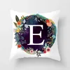 Fuwatacchi A-Z lettre housse de coussin personnalisé doux jeter oreiller décoratif canapé taie d'oreiller