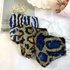 DHL Adult leopard print sequin cotton Designer Masks double layer of fashion brands dustproof breathable hanging ear type face mask