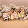 Christmas Wooden Pendants Xmas Tree Ornament Santa Snowman Deer Pattern DIY Handmade Crafts Home Decor JK2009XB