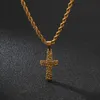 2020 new list fashion punk silver/ gold/black stainless steel women mens cross pendant necklace chain22'' XMAS Gifts jewelry