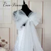 Robe de mariée satiné satinée satiné élégante 2020 avec long enveloppe pure blanche dentelle broderie africaine sirène robe de mariée W0216