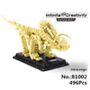 Deceol 81001 81002 81003 81004 Dinossauro Fóssil Tiranossauro Rex Triceratops Pterossauros Stegosaurus Building Blocks Bricks Christmas Brinquedos