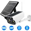 Mini caméras Caméra IP Outdoor 1080P HD CCTV WiFi Home Sécurité batterie Puissance externe 3.3W Panneau solaire Couleur Night Vision