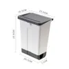 Kitchen Trash Can Plastic Wall Mounted Trash Bin Waste Recycle Compost Bin Garbage Bag Holder Waste Container Bathroom Dustbin Y207737792
