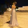 Sjöjungfrun prom klänningar paljetter pärlor 2023 applikation kväll klänning sexig rygglös sida delad formell klänning lång suknia wieczorowa