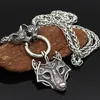 Colar de aço inoxidável masculino Nórdicos Viking Warrior Raven Pingente Boutique Boutique Jóias Presentes1Chains Chains