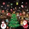 2020 عيد ميلاد سعيد ملصقات الحائط نافذة مهرجان الجدار الزجاجي الشارات سانتا الجداريات السنة الجديدة زينة عيد الميلاد للديكور المنزل