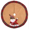 Christmas Tree Skirt 105cm Tree Skirt Linen Merry Christmas Tree Decoration Xmas New Year Decor Hotel Shopping Mall Supplies BT551