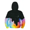 Европейский и американский New Star 3D цифровая печать Детская одежда Zipper Sweater Сыпучие вскользь с капюшоном Пальто