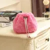 Çocuklar Kız Küçük Sikke Kılıfı Bebek Peluş Çanta için Sevimli Kız Mini Cüzdanlar Sonbahar Kış Faux Kürk Crossbody Çanta