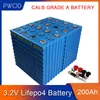 PWOD 8PCS GRADO A CALB 200Ah 3.2V Litio LiFePO4 Cell Batterie SE200 Confezione in plastica per camper EV 12V 24V EU US TAX FREE