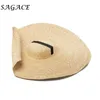 Sagace Hat Women Wide Rand Strohhut Strand Großer Sonnenschutz Outdoor faltbare Strohkappe Mode übergroße Sonnenschutz Beach Cap9672091