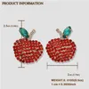 Stud Elegance Cute Cherry Earrings For Women Girls 2021 Small Leafs Red Fruit Selling Earring Brincos Jewelry Wedding Gifts1