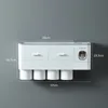 Magnetic Adsorption Inverted Toothbrush Holder Automatic Toothpaste Squeezer Dispenser Storage Rack Bathroom Accessories