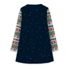 인기있는 엘크 혼 크리스마스 디지털 프린트 어린이 039S 둥근 목 긴 소매 드레스 가을 새로운 어린이 039S Skirt6460850